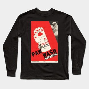 Soviet Cat Poster - Paw Wash Prevents Spread of the Pandemic Long Sleeve T-Shirt